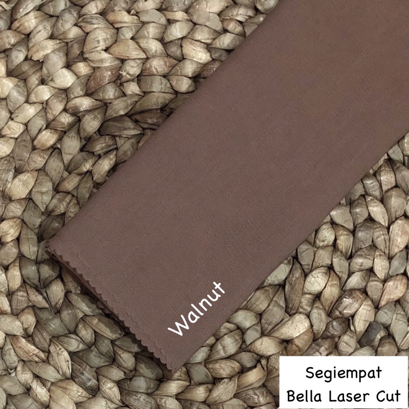 Hijab Bella Square Laser cut / Segiempat Bella-Walnut