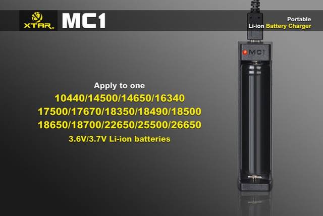 Charger XTAR MC1 for 18650 26650 10440 14500 original GARANSI safety with auto stop when batre full