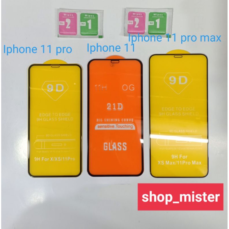TEMPERED GLASS FULL SCREEN IPHONE 11, 11 PRO, 11 PRO MAX // ANTI GORES TEMPERED GLASS IPHONE 11