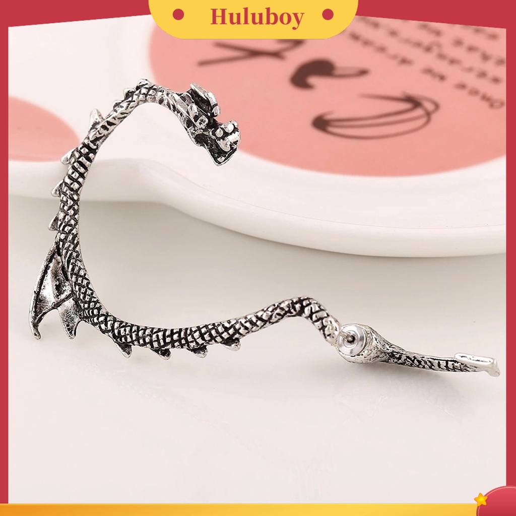 Hu Hu Hu Hu Hu Alat Bantu Pasang Kacamata♡ 1pc Anting Tusuk Bentuk Naga Bahan Alloy Gaya Retro Punk Untuk Wanita