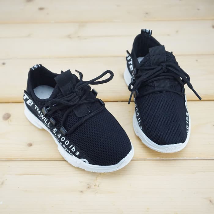 Sepatu Anak / Side White TM Will Shoes - Black