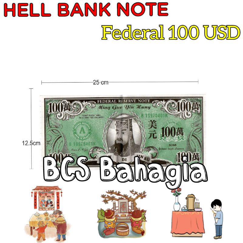 uang kertas duit untuk sembahyang leluhur ceng beng cepi ukuran besar / hell bank note sembahyang puja chit gwee dan kubur cheng beng qingming ceng bheng qing ming