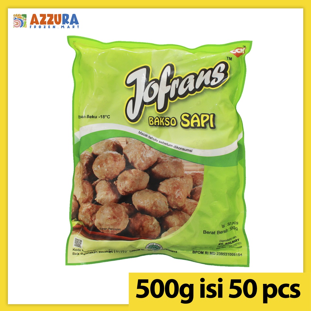 

Jofrans Bakso Daging Sapi isi 50 butir 500g