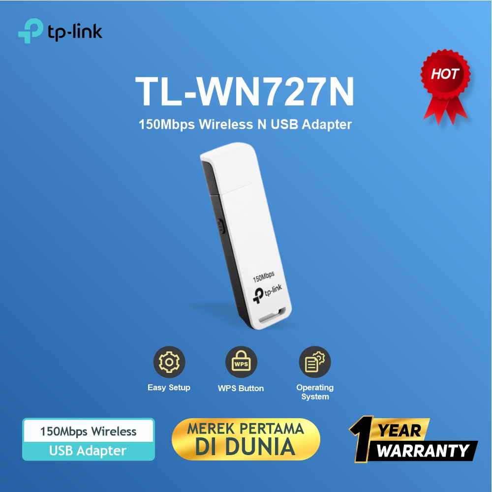 Original TP-LINK TL-WN727N 150Mbps Wireless N USB Adapter