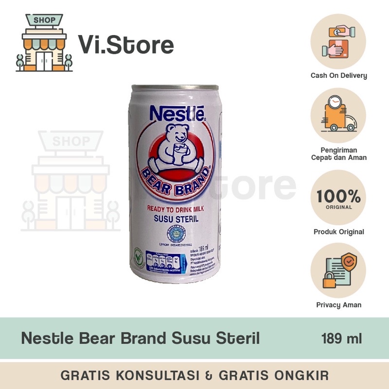 

Nestle Bear Brand Susu steril 189ml
