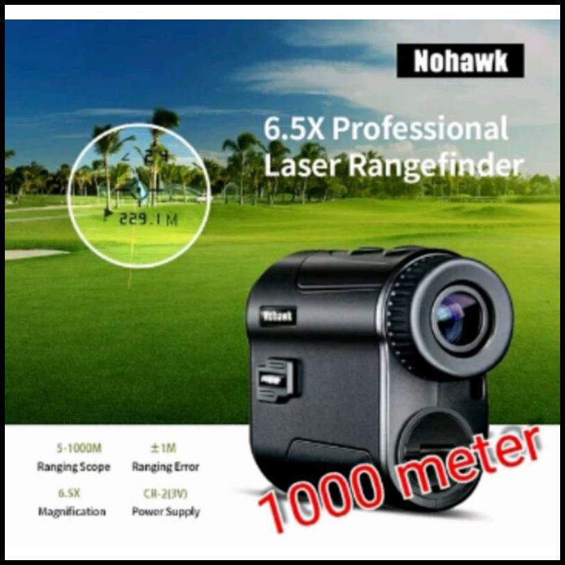 Nohawk NK1000 Laser Rangefinder Pengukur Jarak 5-1000m Hitam