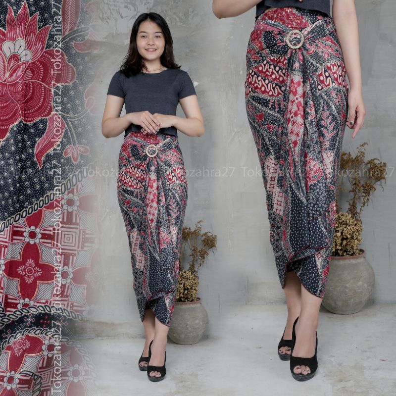 Rok Batik Bawahan Kebaya Motif LK Rok Lilit Instan Rok Kondangan Rok Wisuda