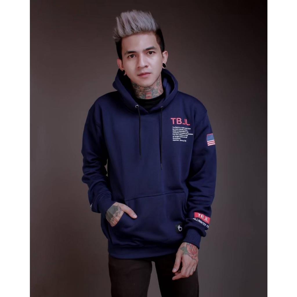 Hoodie Untuk Pria Dewasa Model Amerika Flag Hoodie Pria Keren