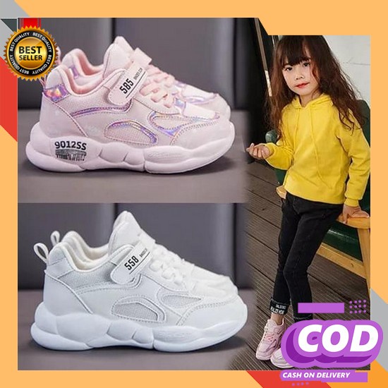 Sepatu Sneakers Kets Wanita Ls205-G Hak Tinggi Putih Polos Korea Style Terbaru Keren Kasual Kekinian
