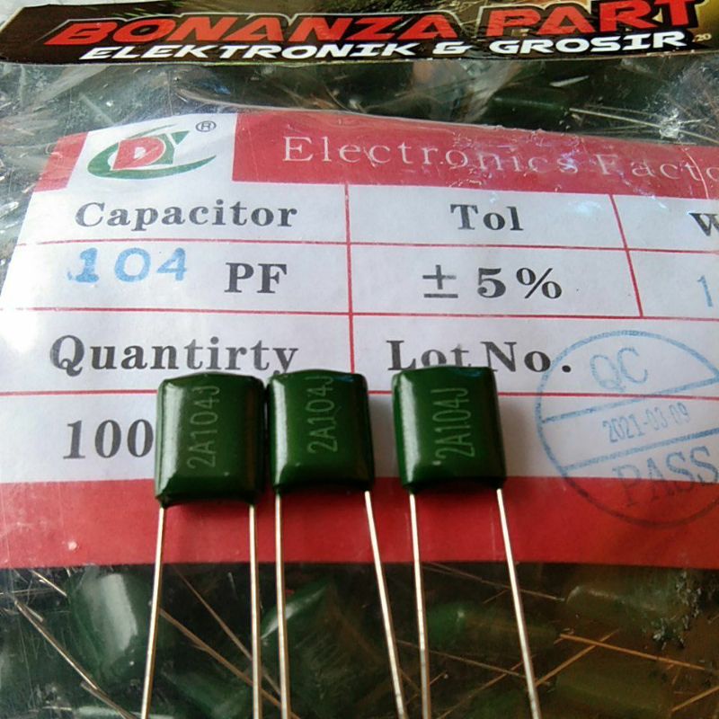 100pcs capasitor 100n 100v