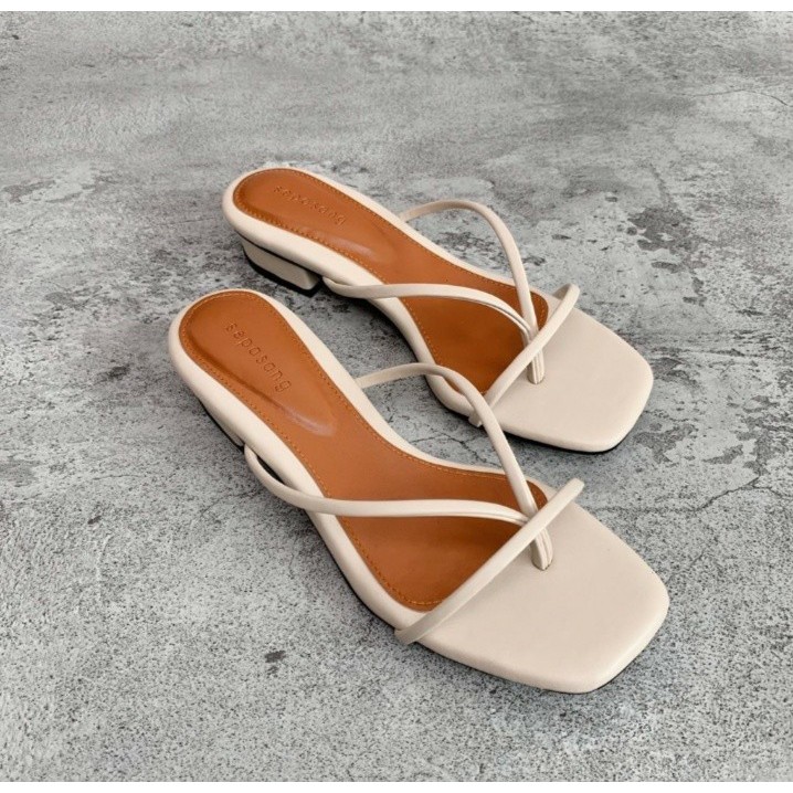 [SHOPEE SALE] SEPATU SANDAL HAK TAHU CANTIK JM70 / sendal wanita korea import hak tahu viral hits