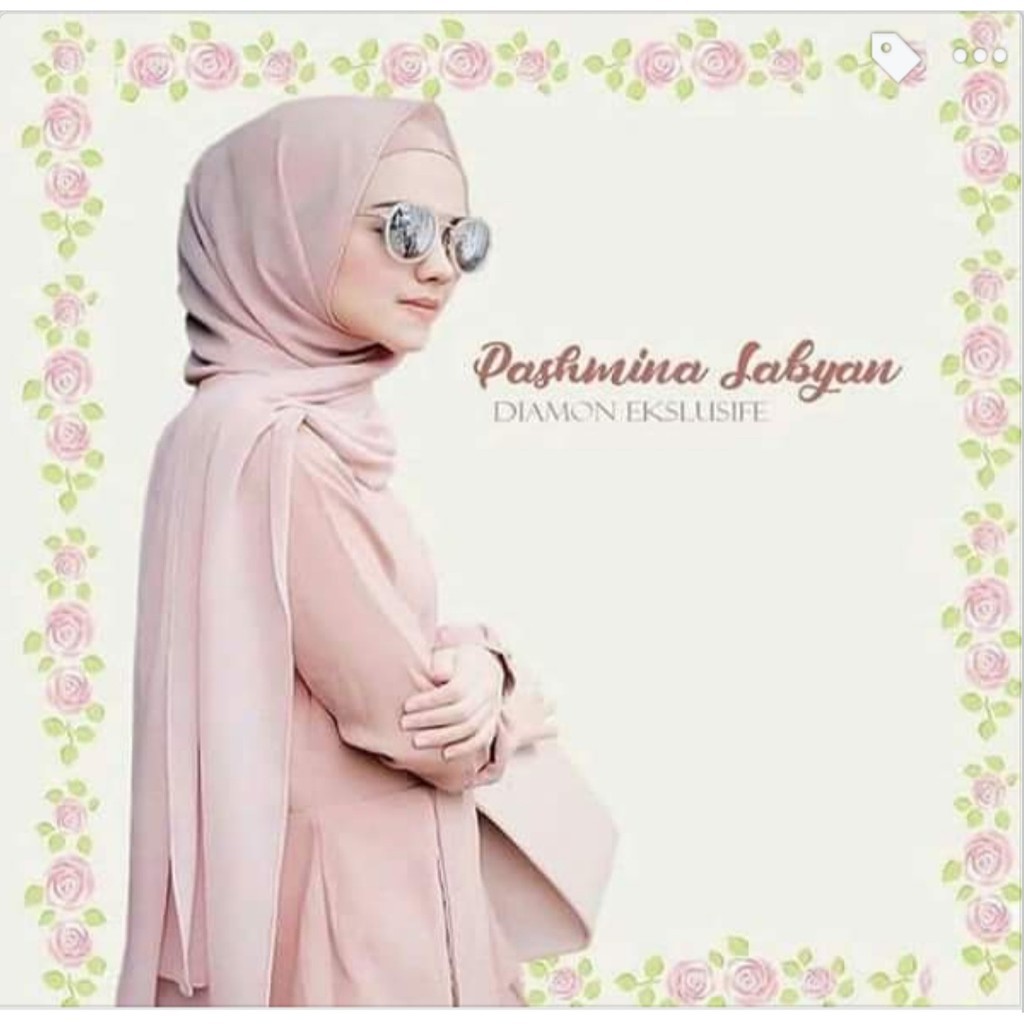 Jilbab Hibab Pashmina Sabyan - PAMINA 175 X 75 - PASMINA DIAMORE CREPE