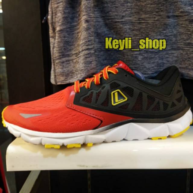 Sepatu League Volans Evo M Red Running Shoes Cowo Sneakers Pria Merah Hitam Original Murah Promo Dis