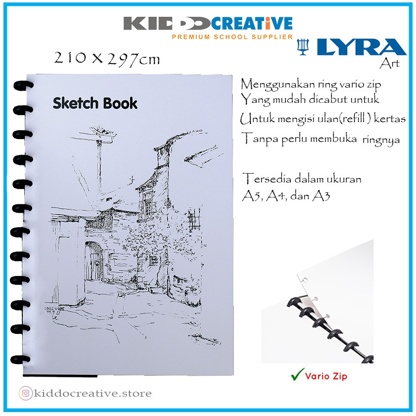 

LYRA SKETCH BOOK A5 W/ 30 PAGES / REFILL A5 30 SHT