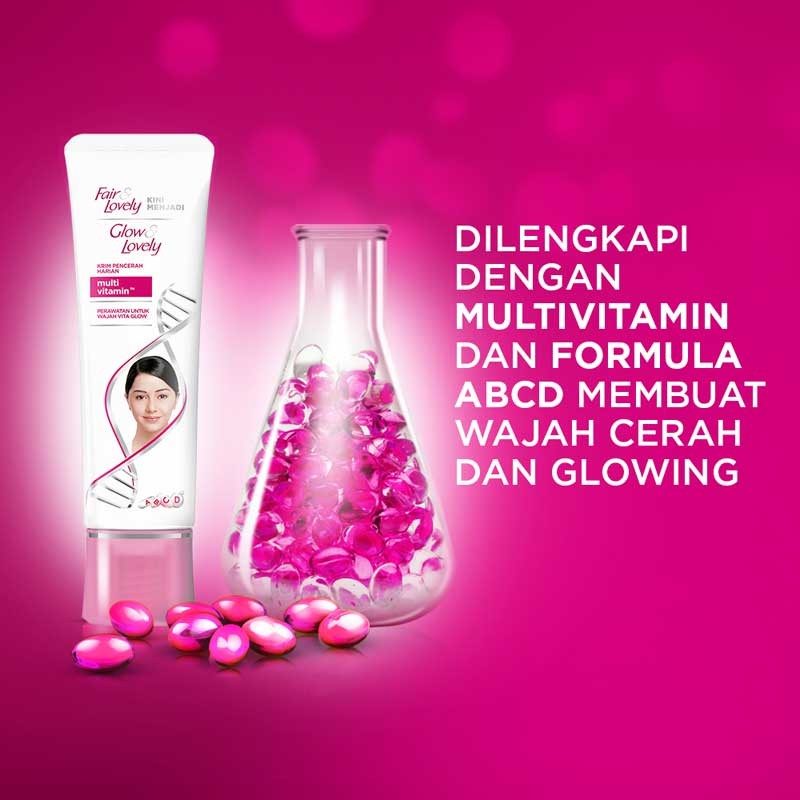 FAIR LOVELY GLOW , LOVELY Krim Pencerah Harian MULTIVITAMIN 50g (BPOM)