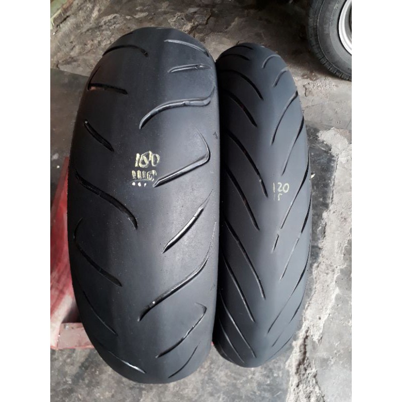ban dunlop bekas import sepasang d222 120 70 17 180 55 17 not battlax s21 s22 pirelli supercorsa