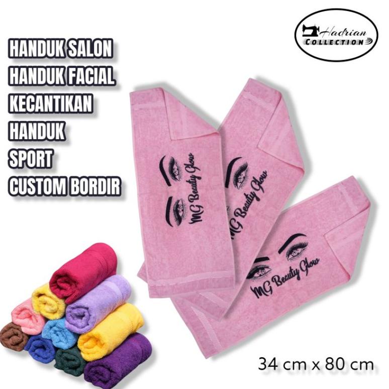 Handuk Salon Handuk Sport Handuk Facial Custom Bordir Nama Dan Logo Souvenir Handuk Bordir