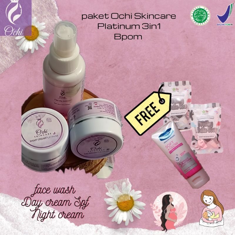 Ochi skincare platinum bpom whitening cream aman bumil busui