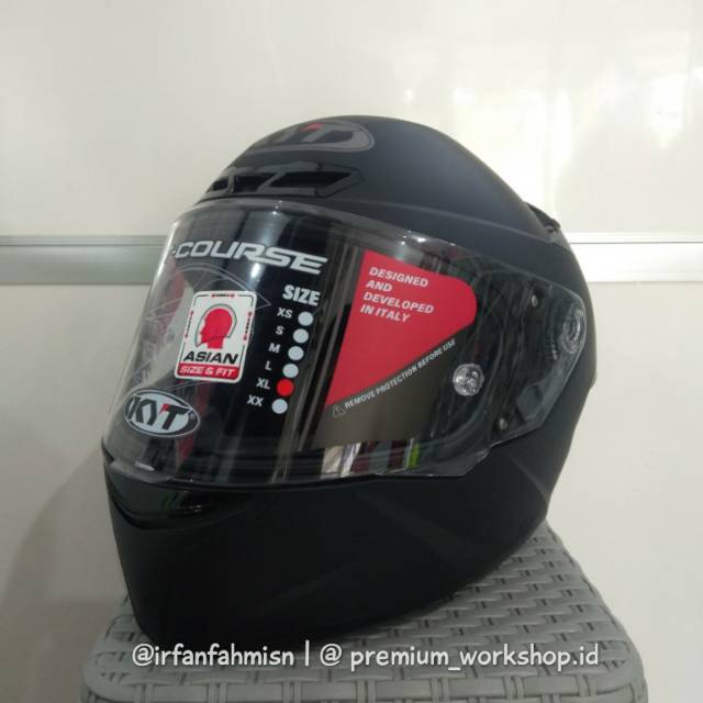 [COD] KYT TT COURSE BLACK HITAM DOFF