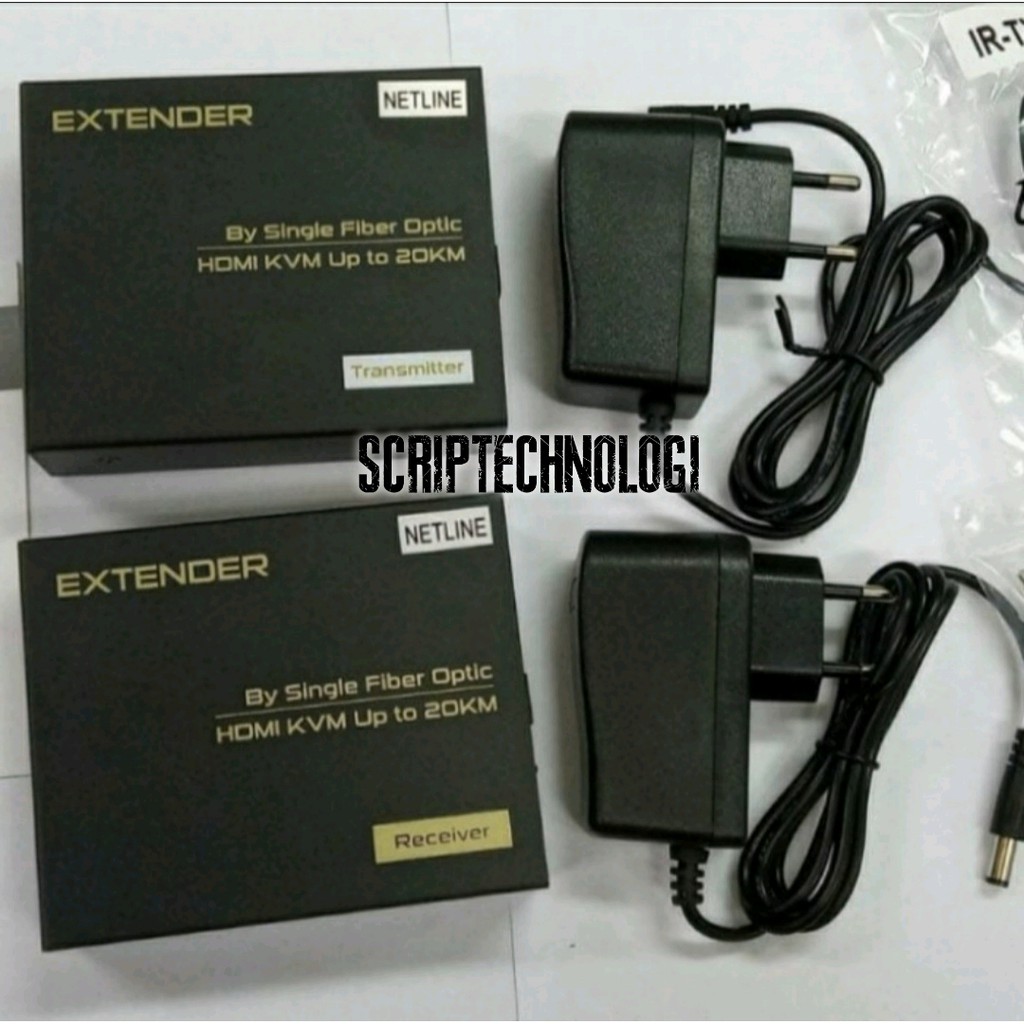 HDMI Extender over Fiber Optic (FO) - Up to 20km - Resolusi 1080p 60Hz Netline