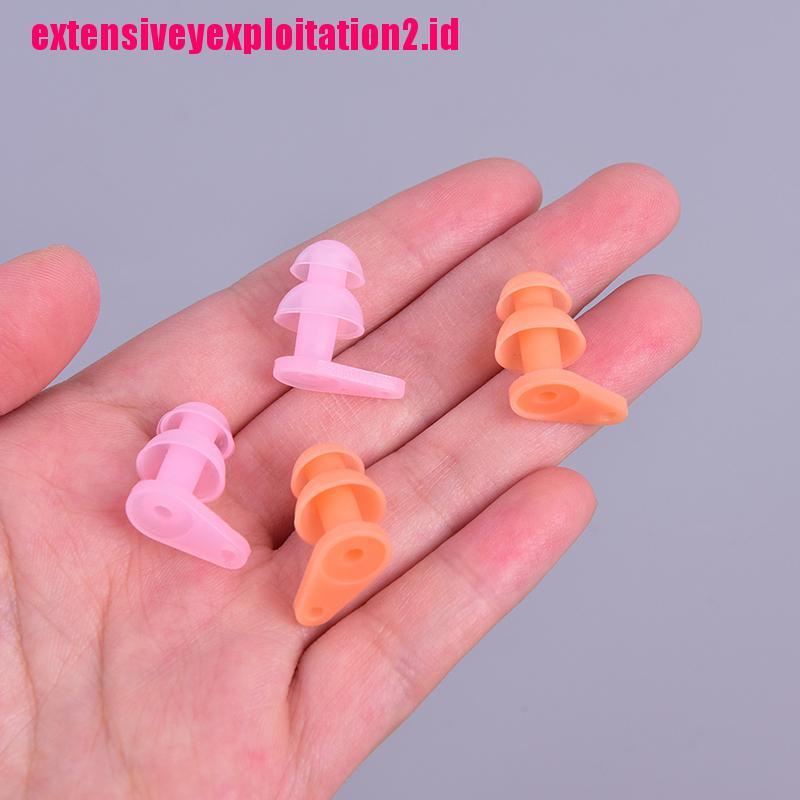 &lt; E2id &amp; &gt; 1 Pasang Earplugs Bahan Silikon Anti Air