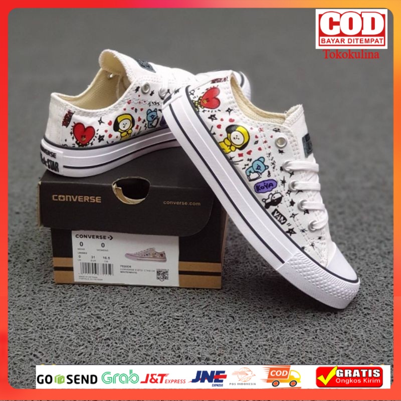 SEPATU CONVERSE BTS 21 ANAK &amp; DEWASA READY SIZE 21-40