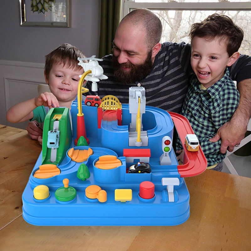 Mary Mainan Petualangan Mobil City Rescue Preschool Educational Toy Vehicle Puzzle Car Track Playsets Untuk Balita Mainan Anak