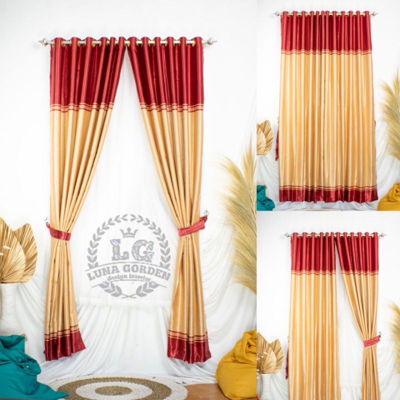 Gorden estetic/Gorden terbaru termurah termewah cuci gudang gratis ongkir/Hordeng kolong dapur/Gorde