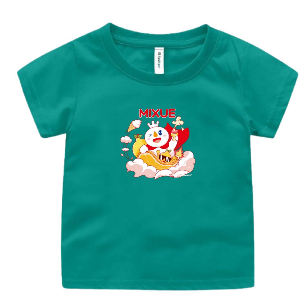 BAJU KAOS OBLONG ANAK PEREMPUAN DAN LAKI USIA 2-9 TAHUN MOTIF MIXUE UXLO FASHION