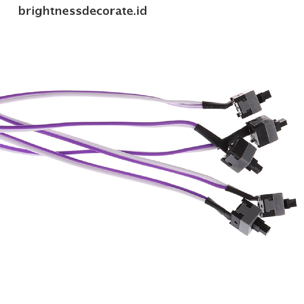 5pcs Kabel Power Motherboard Komputer Dengan Tombol Tekan On / Off