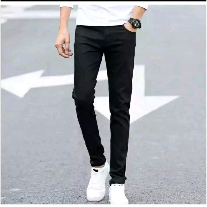 CELANA PANJANG PRIA / JEANS PRIA / CELANA SLIMFIT / SKINNY / PENSIL HITAM