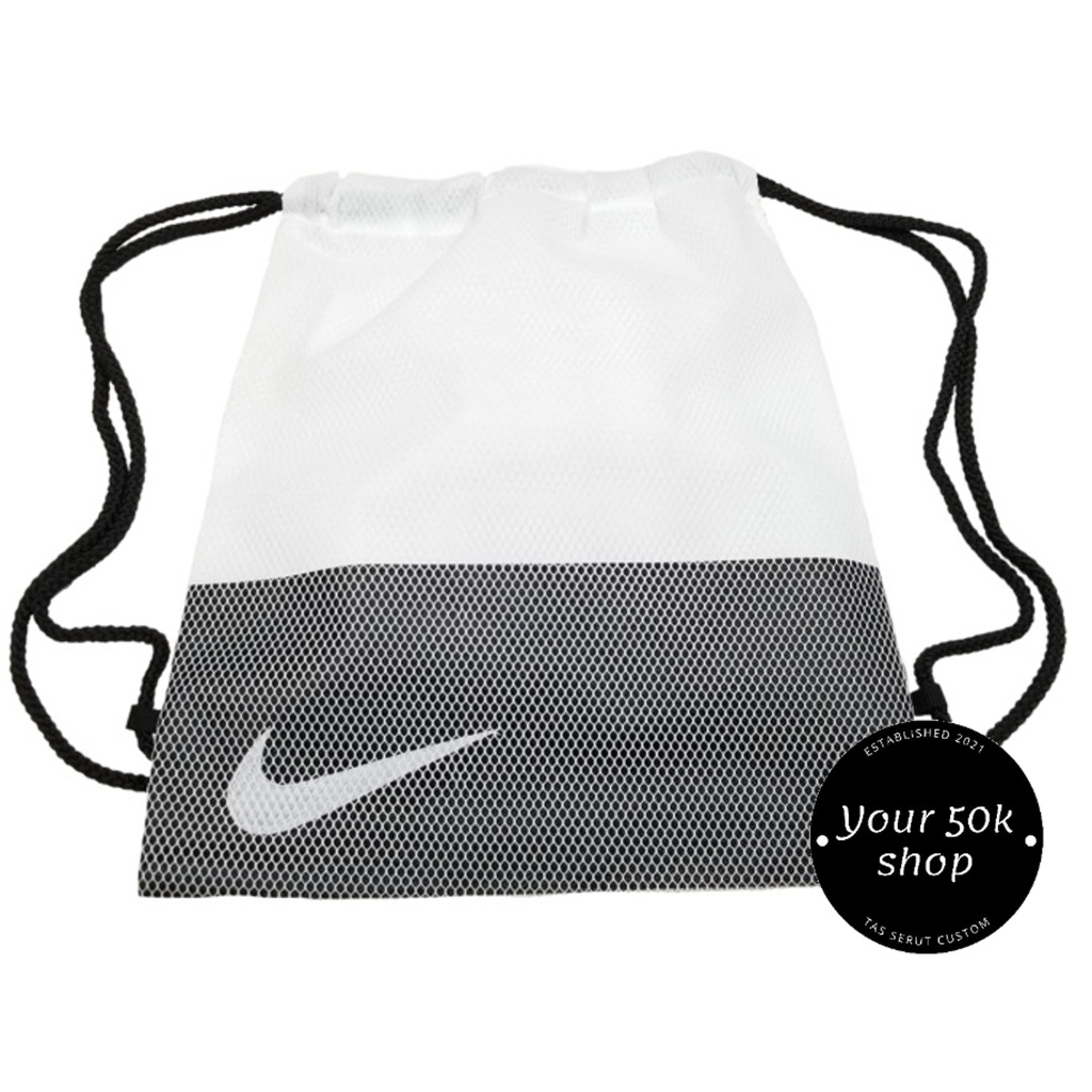 Tas Serut Nike Cewek Wanita Unisex Tenis Dua warna Original Quality tas jaring nike tas punggung rai