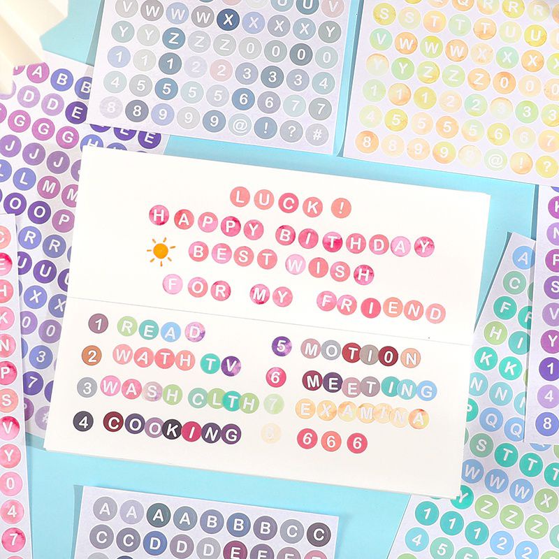 

[ , ] Stiker Gradiasi Alphabet Huruf & Angka/ Gradien Letter Number Sticker
