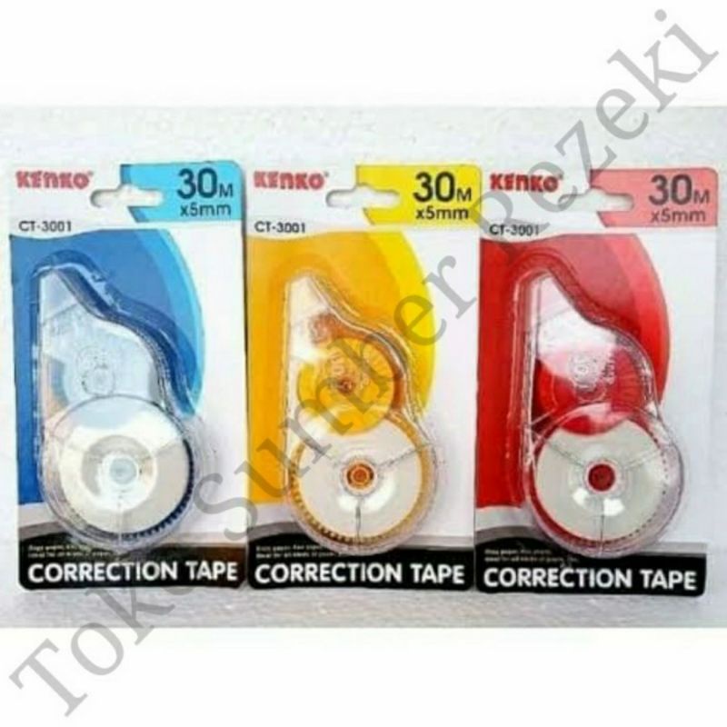 

Tipex Tip Ex Tape Kertas 30M Long Life 5mm Pita Koreksi Panjang Besar Penghapus Pen