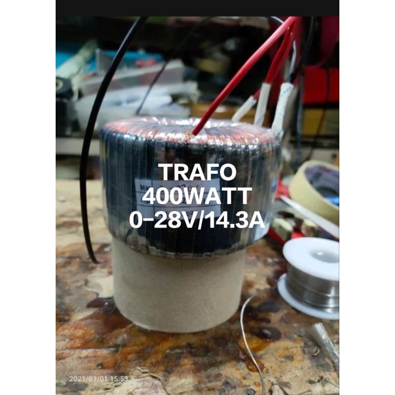 Trafo donat 400watt 0-28v/14.3A