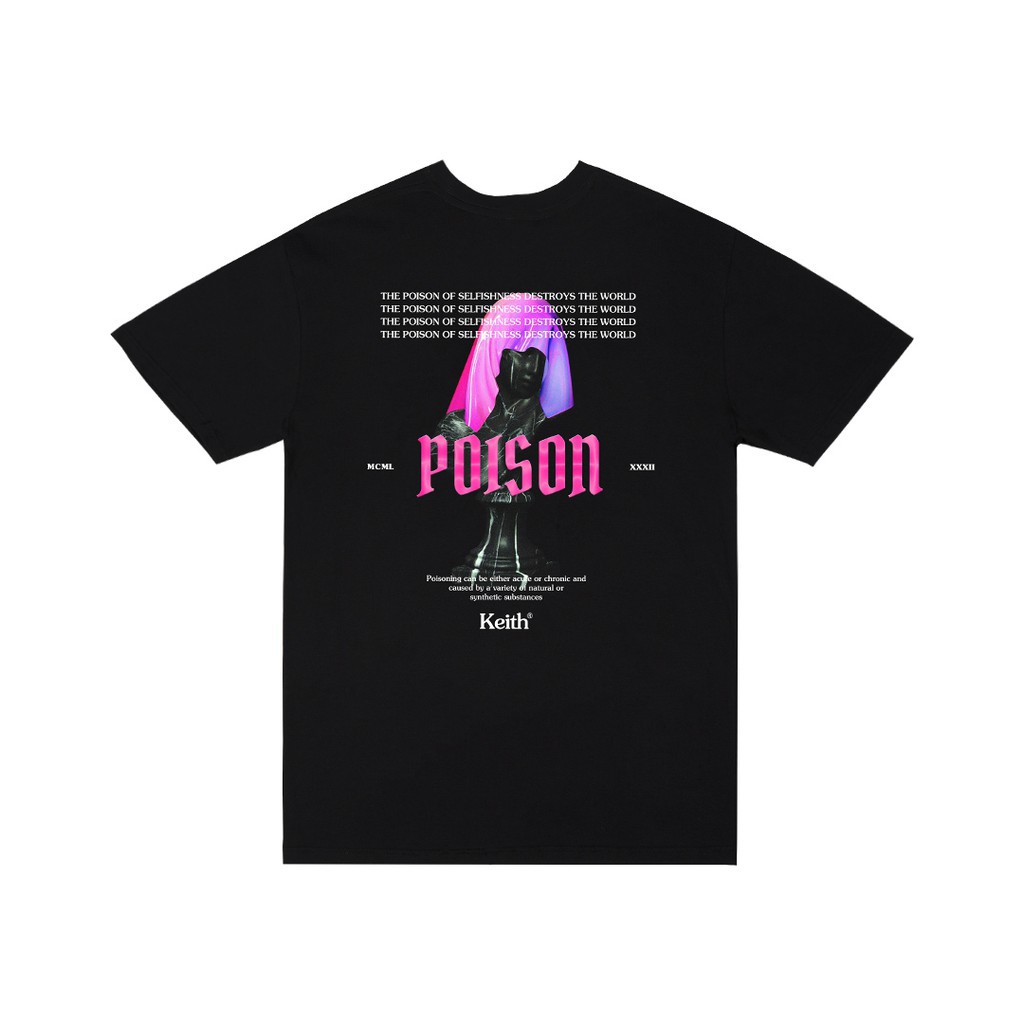 POISON TS - KAOS DISTRO ORIGINAL KEITH STUDIO PRIA/WANITA BLACK