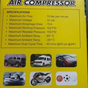 MESIN POMPA ANGIN KOMPRESSOR 07-515/COMPRESSOR MESIN MINI/MESIN PENGISI ANGIN BAN MOTOR MOBIL BOLA