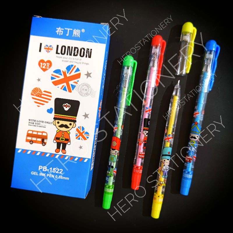 

Pen gel fancy i love london 0.38 mm . 12 unit