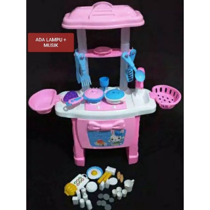 FK 109 - Mainan Masak Kompor Luxury Kitchen Set Dapur Pink dan Biru FK109