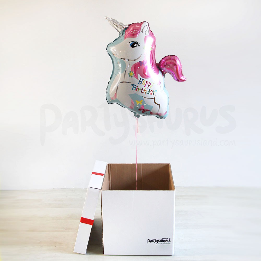 Unicorn Birthday Floatbox Surprise Balon Box