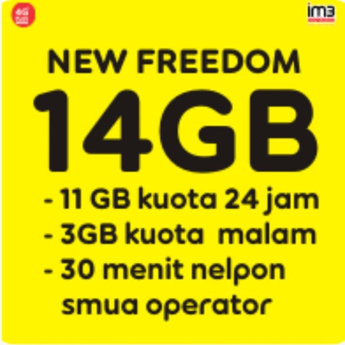 KARTU PERDANA INDOSAT FREEDOM COMBO 14GB.