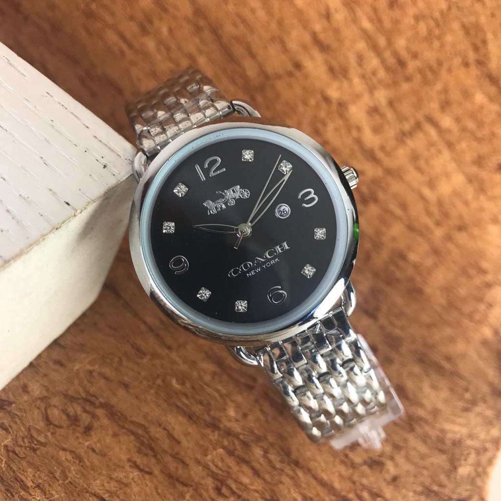 jam tangan Coach wanita fashion rantai stainless tanggal aktif