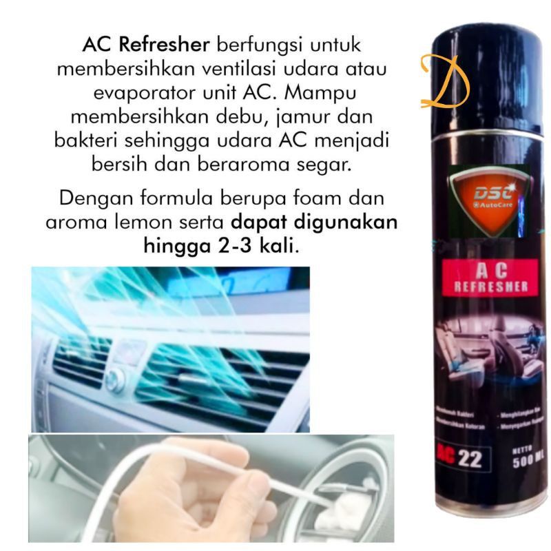 Ac cleaner mobil kemasan 500 ml Penyegar bau AC mobil DSC ac refresher mobil pembersih ac mobil