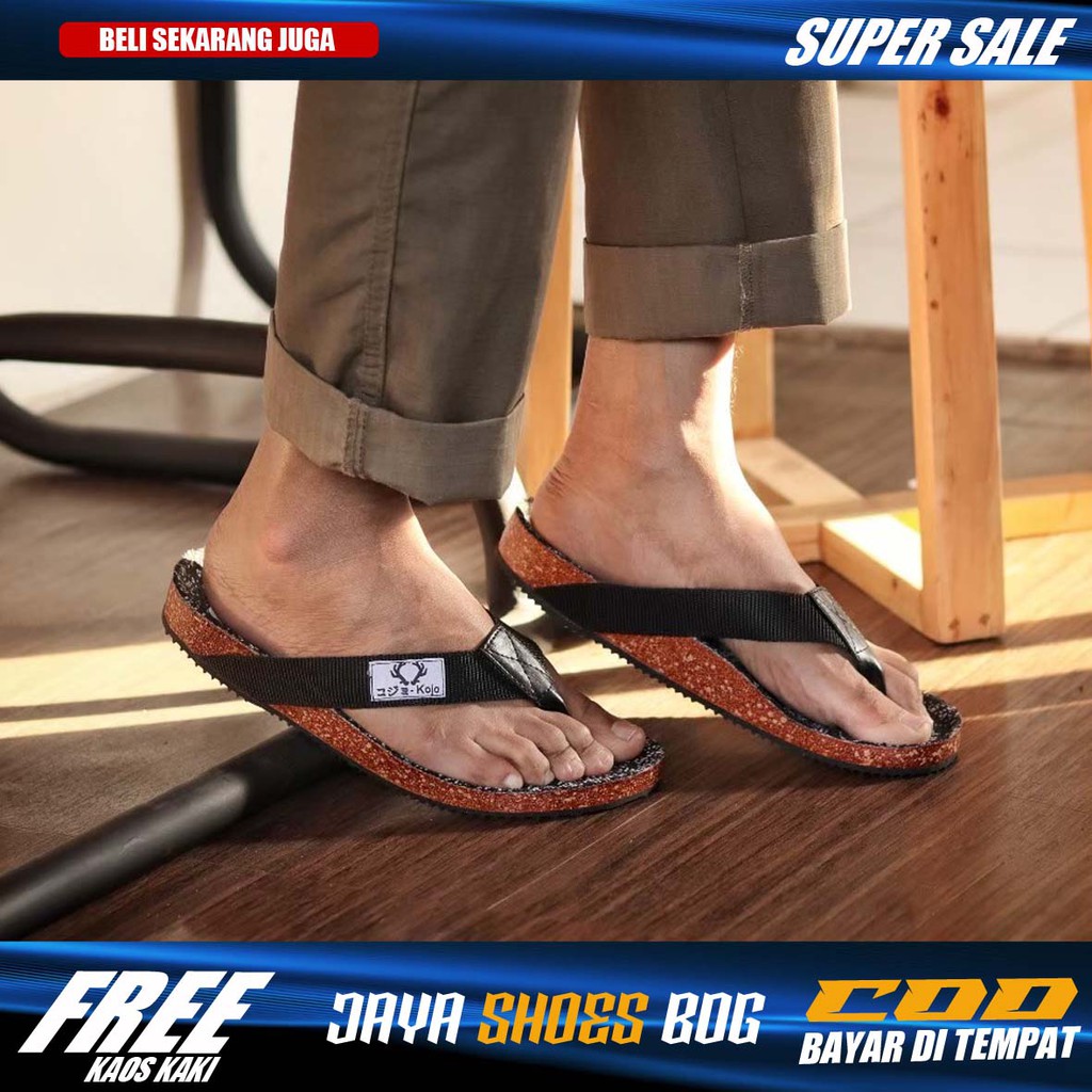 PROMO Sandal Casual Kasual Jepit Pria Santai Original Distro Sendal Pria Murah Bahan Kanvas