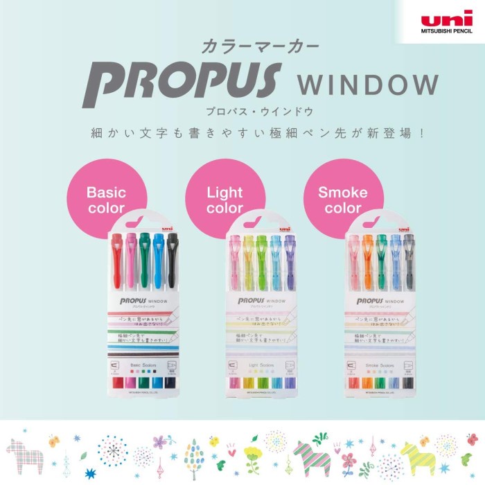 

RB Uni Propus Windows Double Sided Highlighter 4.0/0.4 mm Set of 5 Colors
