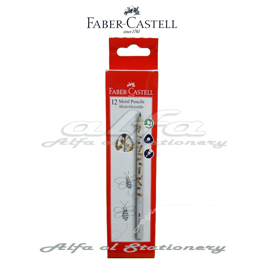 Motif Pencils Bee Faber Castell ( Pak Isi 12 ) Pensil Karakter Lebah