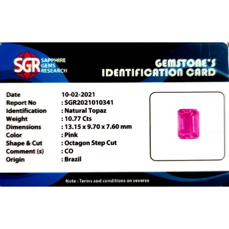 CINCIN BATU PERMATA PINK TOPAZ