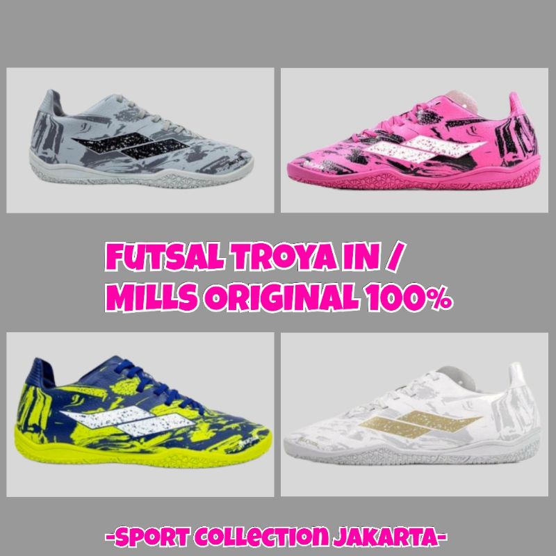 MILLS TROYA + IN FREEDOM PACK Sepatu Futsal TROYA + IN FREEDOM ORIGINAL MILLS 100% Sepatu Futsal TROYA + IN FREEDOM PACK Original Mills 100% / Sepatu Olahraga Pria / Sport Collection Jakarta