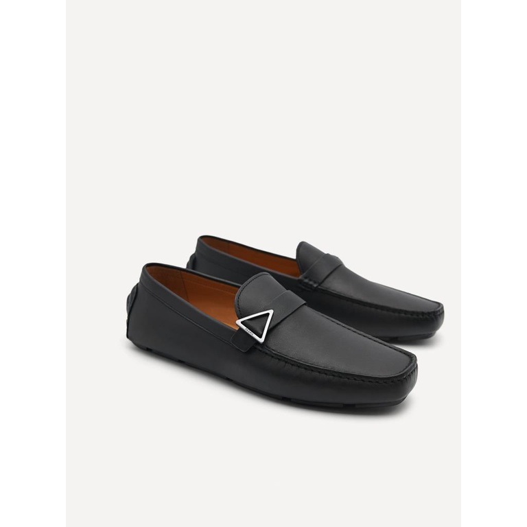 SEPATU PANSUS KULIT PEDRO PRIA ORIGINAL LOAFER BRANDED HITAM PM166