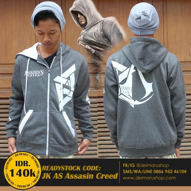 Jaket Assassin's creed Abstergo Gray Templar - JK AS Assasin Creed